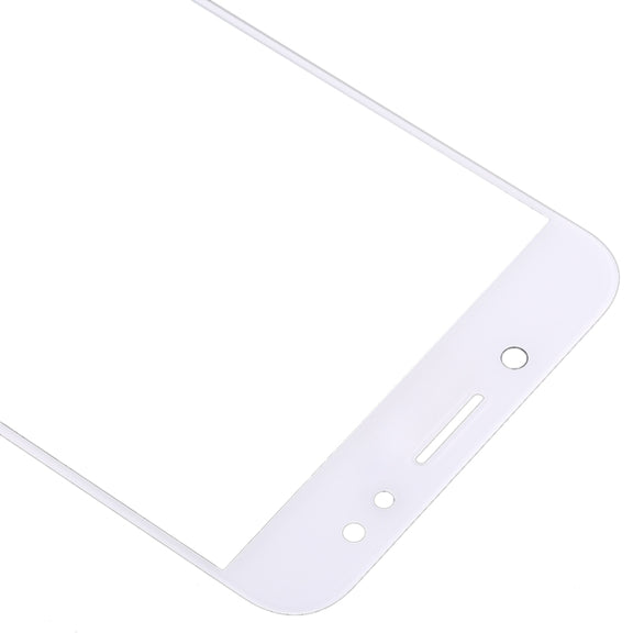 For Samsung Galaxy C8 / C7100, C7(2017) / J7+, C710F/DS 10pcs Front Screen Outer Glass Lens (White)