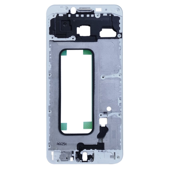 For Galaxy C5 Front Housing LCD Frame Bezel Plate (White)