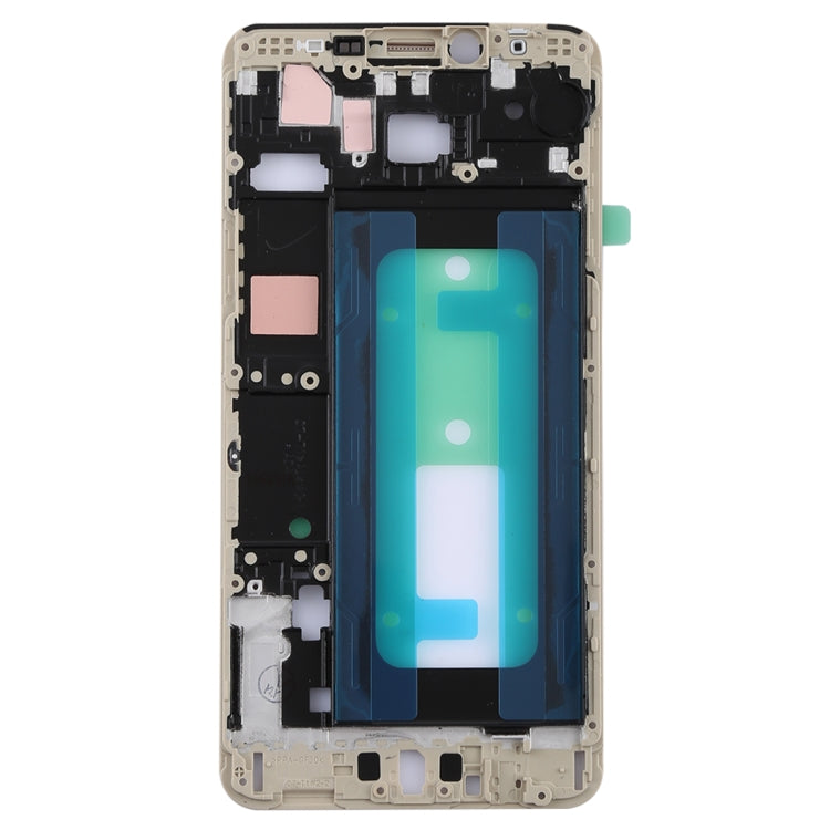For Galaxy C7 Front Housing LCD Frame Bezel (Gold)