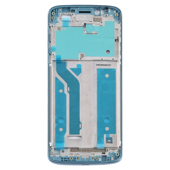 Front Housing LCD Frame Bezel Plate for Motorola Moto E5 Plus (Blue)