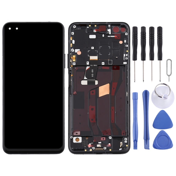 OEM LCD Screen for Huawei Nova 6 5G Digitizer Full Assembly with Frame(Black)