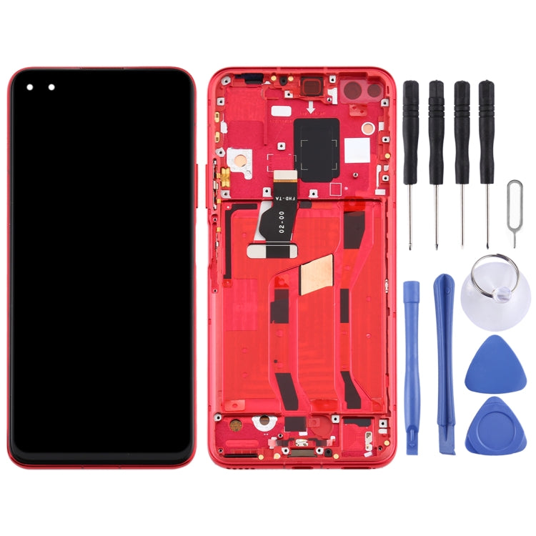 OEM LCD Screen for Huawei Nova 6 5G Digitizer Full Assembly with Frame(Red)