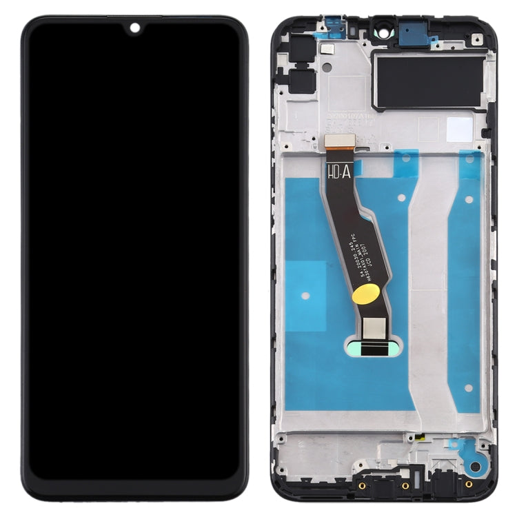 OEM LCD Screen for Huawei Y6p Digitizer Full Assembly with Frame(Black)