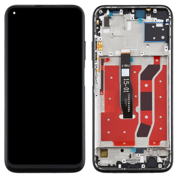 OEM LCD Screen for Huawei P40 Lite Digitizer Full Assembly with Frame(Black)