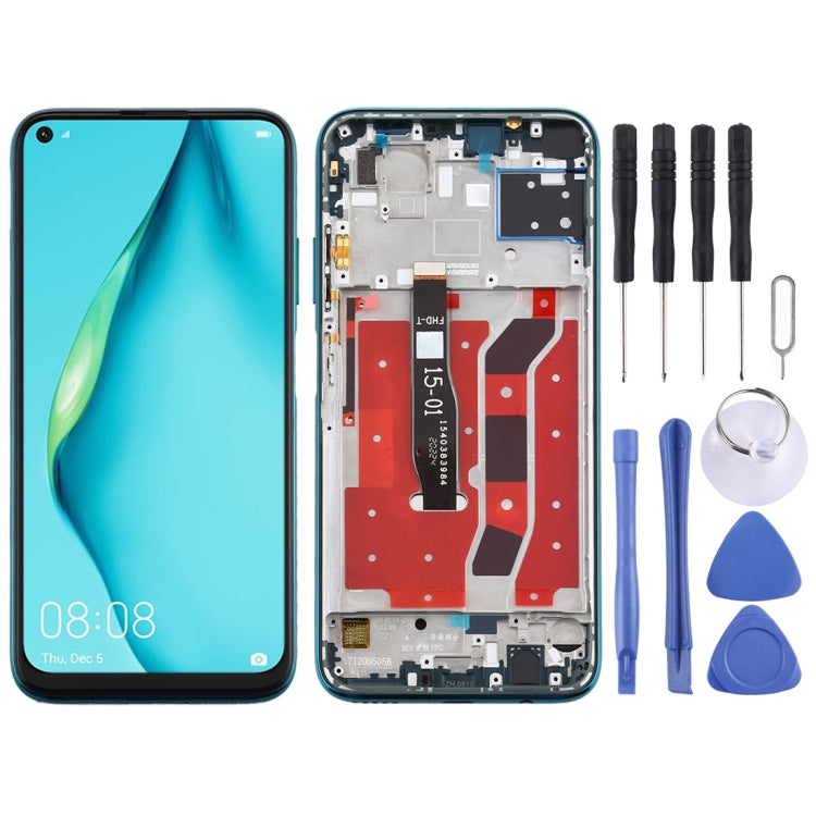 OEM LCD Screen for Huawei P40 Lite Digitizer Full Assembly with Frame���Green)