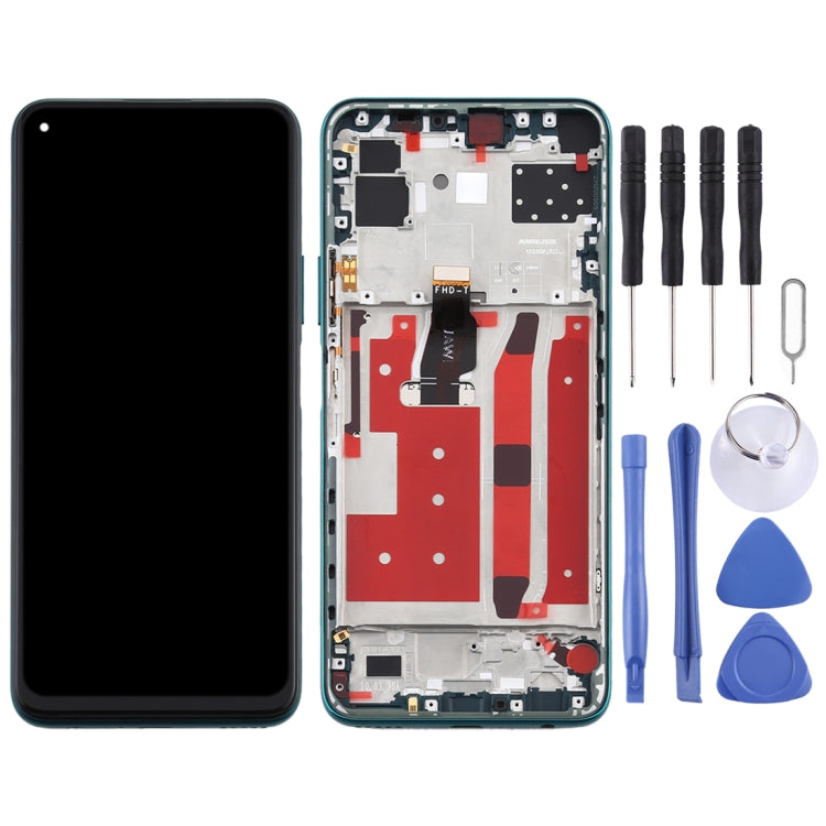 OEM LCD Screen for Huawei Nova 7 SE Digitizer Full Assembly with Frame���Green)