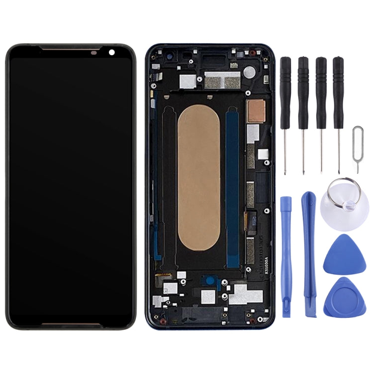 Original LCD Screen for Asus ROG Phone II ZS660KL Digitizer Full Assembly with Frame���Black)