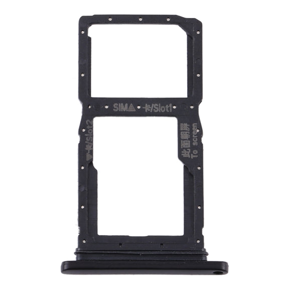 SIM Card Tray + SIM Card Tray / Micro SD Card Tray for Huawei Y9s(Black)