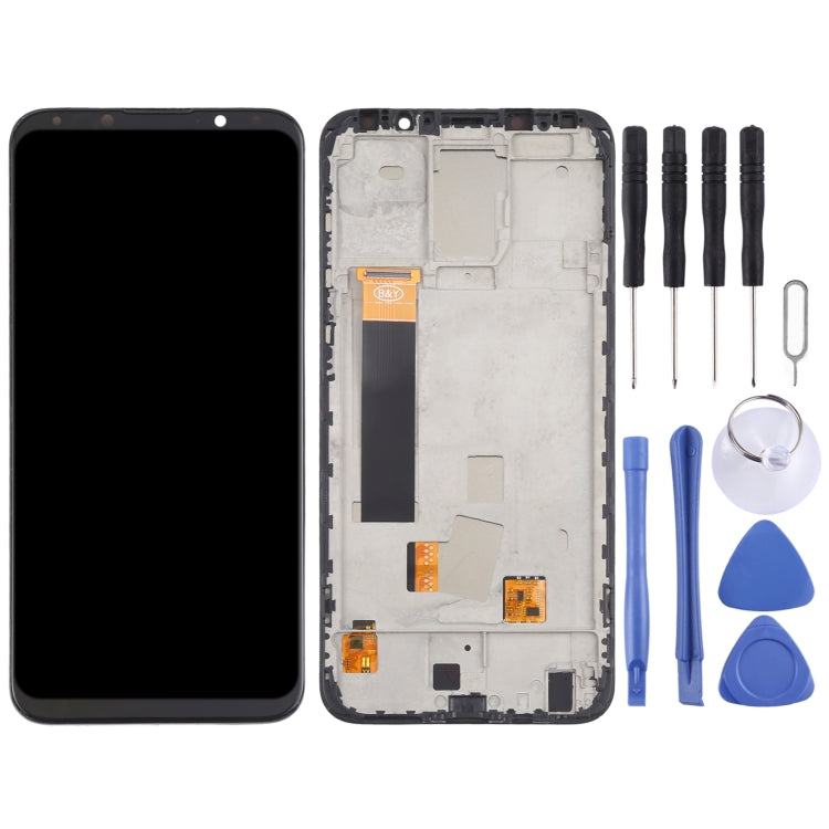 TFT LCD Screen for Meizu 16X Digitizer Full Assembly with Frame, Not Supporting Fingerprint Identification(Black)