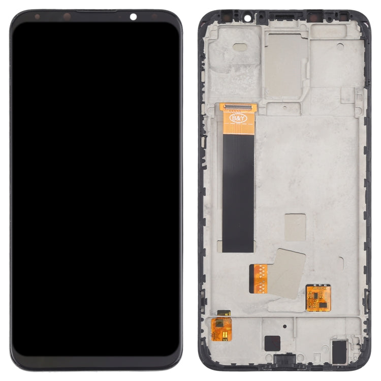 TFT LCD Screen for Meizu 16X Digitizer Full Assembly with Frame, Not Supporting Fingerprint Identification(Black)