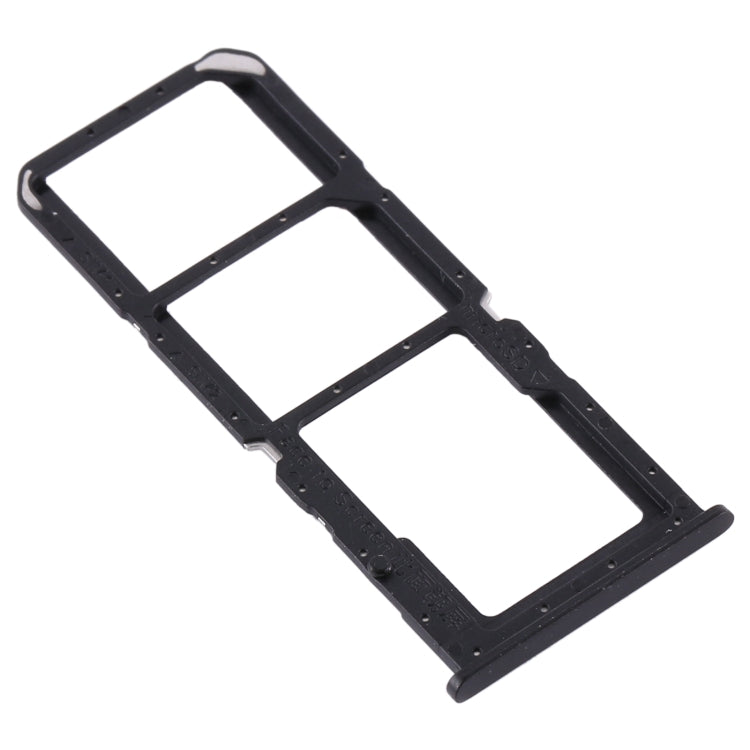 For OPPO A32 / A53 4G / A33 2020 / A53s / A11s PDVM00  SIM Card Tray + SIM Card Tray + Micro SD Card Tray(Black)