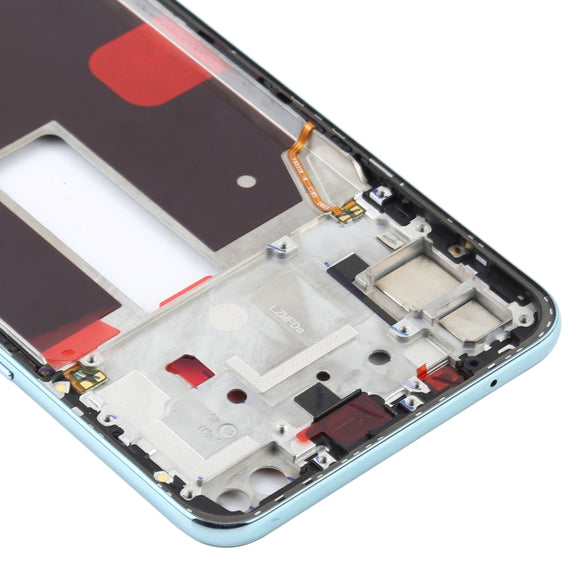 For OPPO Reno4 5G PDPM00, PDPT00, CPH2091 Front Housing LCD Frame Bezel Plate (Baby Blue)