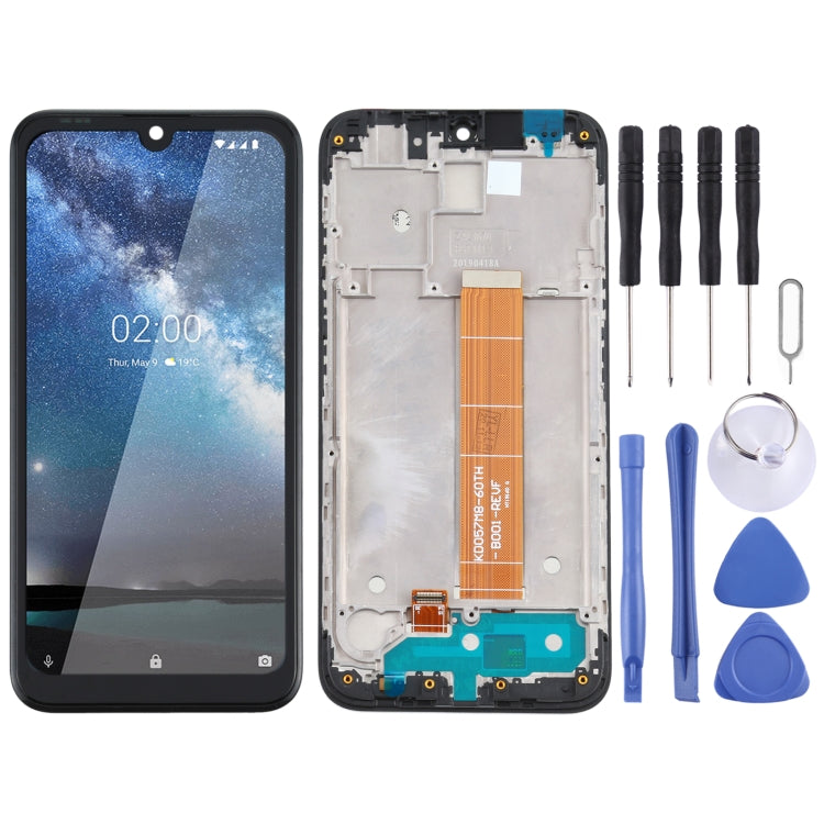 Original LCD Screen for Nokia 2.2 TA-1183 / TA-1179 / TA-1191 / TA-1188 Digitizer Full Assembly With Frame (Black)