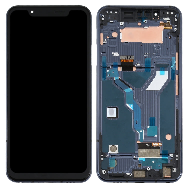LCD Screen for LG G8s ThinQ LMG810, LM-G810, LMG810EAW with Digitizer Full Assembly With Frame (Black)