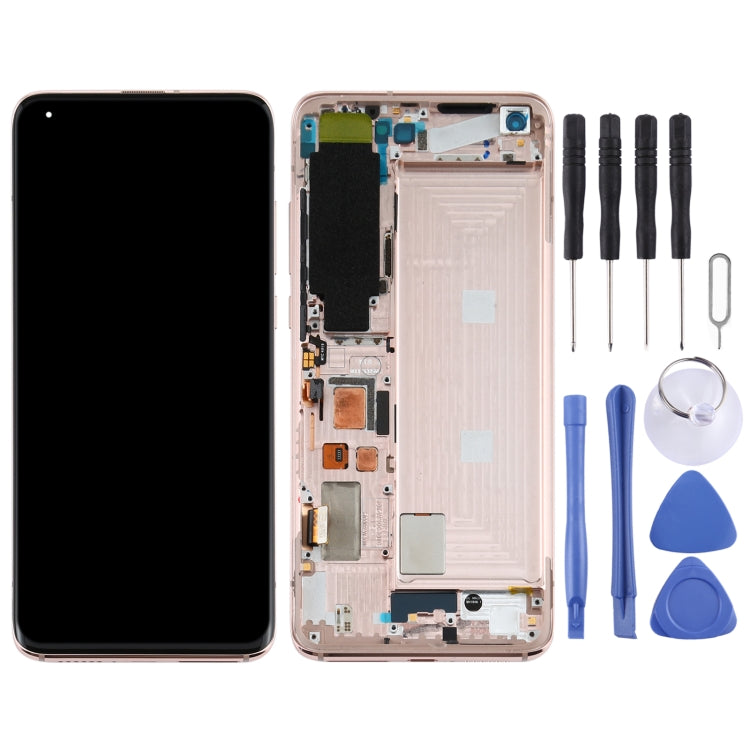 Original LCD Screen for Xiaomi Mi 10 5G / Mi 10 Pro 5GM2001J2G, M2001J2I S Version Digitizer Full Assembly with Frame(Gold)