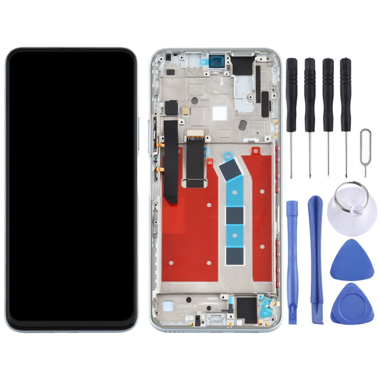 OEM LCD Screen for Huawei Honor X10 5G Digitizer Full Assembly with Frame(Silver)