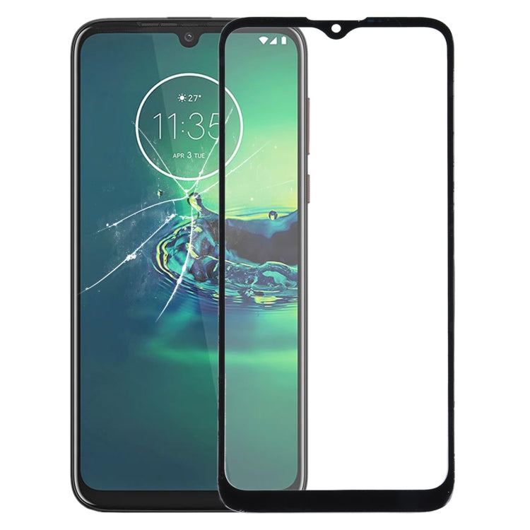 Front Screen Outer Glass Lens for Motorola Moto G8 Plus XT2019 / XT2019-2 (Black)