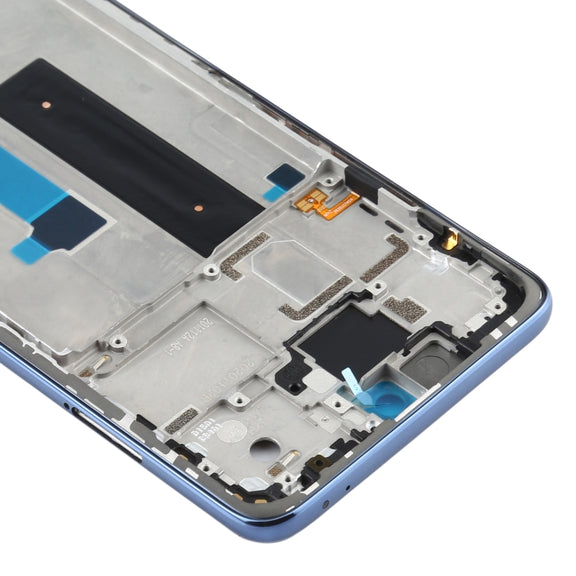Original Front Housing LCD Frame Bezel Plate for Xiaomi Redmi Note 9 Pro 5G M2007J17C(Grey)
