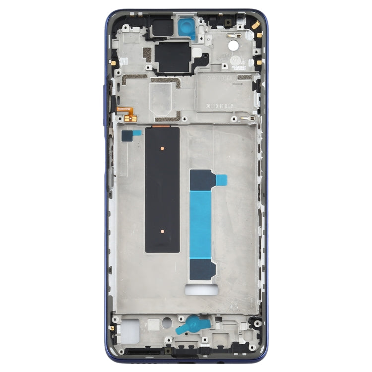 Original Front Housing LCD Frame Bezel Plate for Xiaomi Redmi Note 9 Pro 5G M2007J17C(Blue)