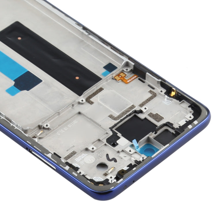 Original Front Housing LCD Frame Bezel Plate for Xiaomi Redmi Note 9 Pro 5G M2007J17C(Blue)