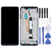 Original LCD Screen for Xiaomi Poco X3 NFC / Poco X3 Digitizer Full Assembly with Frame(Blue)