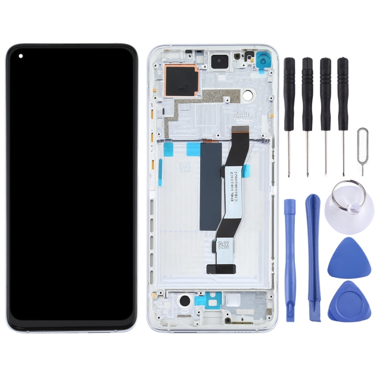 LCD Screen and Digitizer Full Assembly With Frame for Xiaomi Mi 10T Pro 5G / Mi 10T 5G / Redmi K30S M2007J3SC M2007J3SY(Silver)