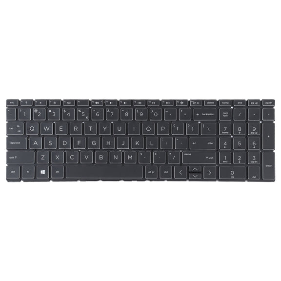 US Version Keyboard with Keyboard Backlight for HP 15-DA 15-DA0002DX 15-DA0008CA 15-DB 15-DB0003CA TPN-C135 TPN-C136(Black)