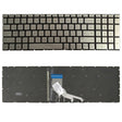 US Version Keyboard with Keyboard Backlight for HP 15-DA 15-DA0002DX 15-DA0008CA 15-DB 15-DB0003CA TPN-C135 TPN-C136 (Silver) - Replacement Keyboards by PMC TechLife | Online Shopping South Africa | PMC TechLife | Buy Now Pay Later Mobicred