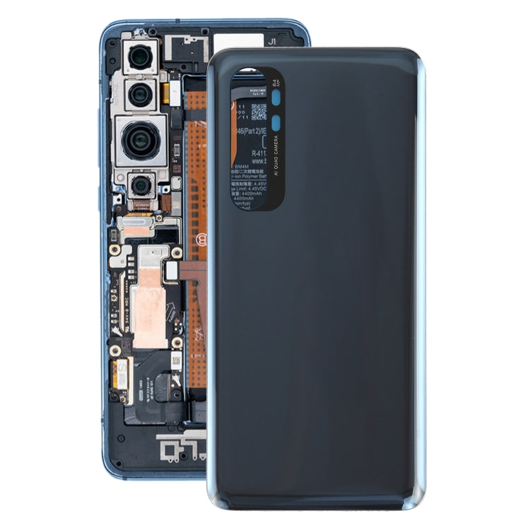 Original Battery Back Cover for Xiaomi Mi Note 10 Lite M2002F4LG M1910F4G(Black)