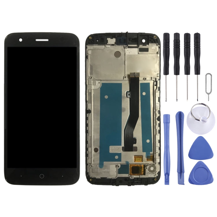 OEM LCD Screen for ZTE Blade V8 Lite  Digitizer Full Assembly with Frame���Black)