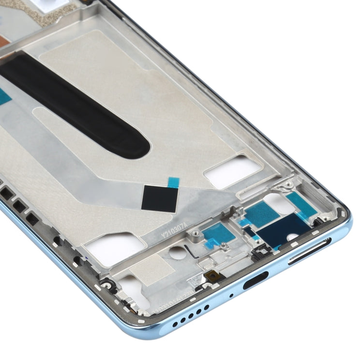 Original Front Housing LCD Frame Bezel Plate for Xiaomi Poco F3 M2012K11AG (Blue)