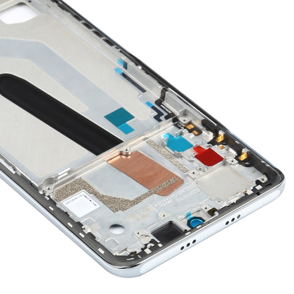 Original Front Housing LCD Frame Bezel Plate for Xiaomi Poco F3 M2012K11AG (White)