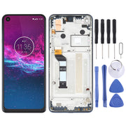 Original LCD Screen for Motorola One Action XT2013-1 XT2013-2 XT2013-4 Digitizer Full Assembly with Frame (Blue)