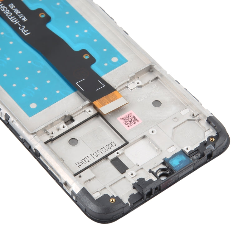 LCD Screen and Digitizer Full Assembly with Frame for Motorola Moto E7(Black)