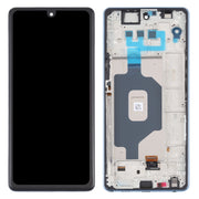 Original LCD Screen for LG Stylo 6 / K71 LMQ730TM LM-Q730TM LMQ730HA LM-Q730HA Digitizer Full Assembly with Frame (Blue)