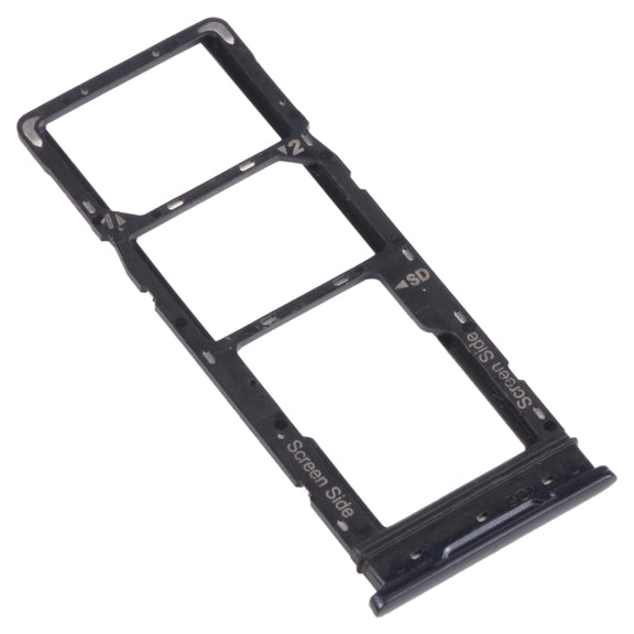 For Tecno Spark 5 Air KD6a SIM Card Tray + SIM Card Tray + Micro SD Card Tray (Black)