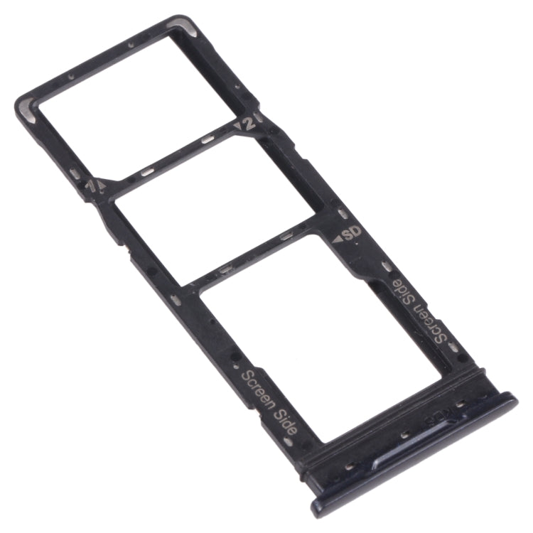 For Tecno Spark 5 Air KD6a SIM Card Tray + SIM Card Tray + Micro SD Card Tray (Black)