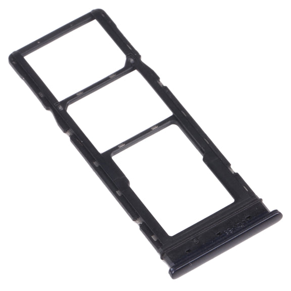 For Tecno Spark 5 Air KD6a SIM Card Tray + SIM Card Tray + Micro SD Card Tray (Black)