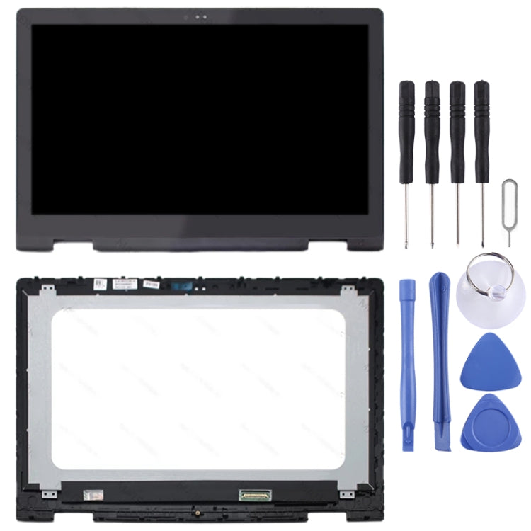 FHD 1920 x 1080 40 Pin P58F001 OEM LCD Screen for Dell Inspiron 15 5568 5578 Digitizer Full Assembly with Frame���Black)