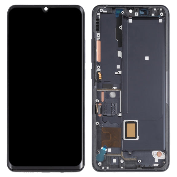 AMOLED LCD Screen for Xiaomi Mi Note 10 Lite M2002F4LG Digitizer Full Assembly with Frame(Black)
