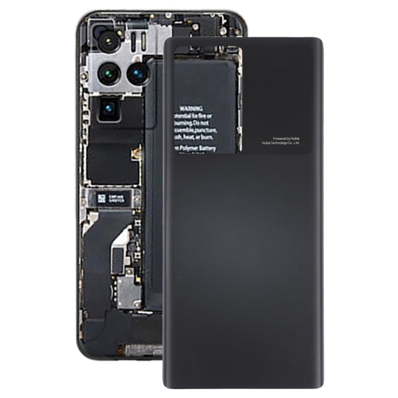 Glass Battery Back Cover for ZTE Nubia Z30 Pro(Black)