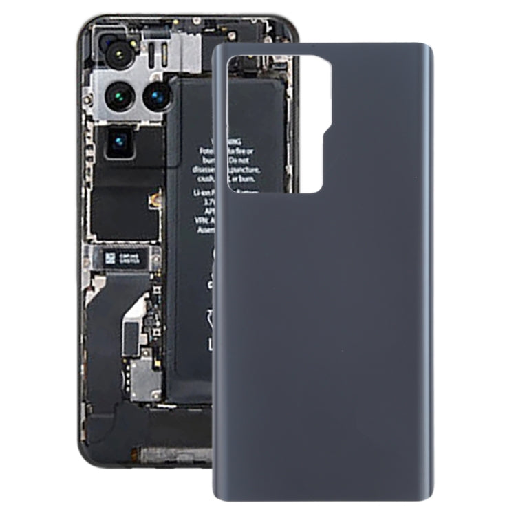 Glass Battery Back Cover for ZTE Axon 30 Ultra 5G(Black)