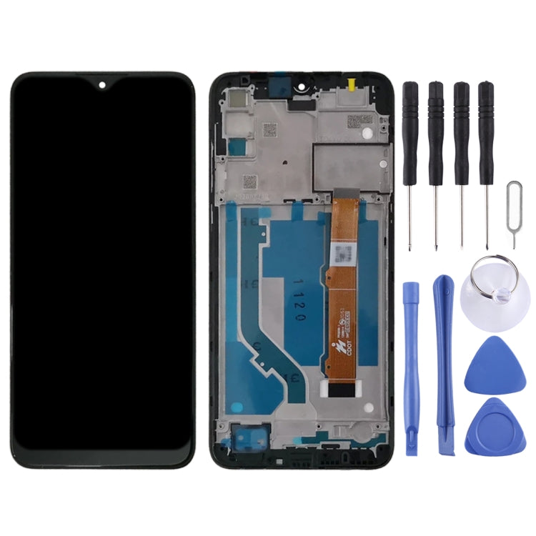 LCD Screen and Digitizer Full Assembly With Frame for Alcatel 1S 2020 OT5028 5028 5028Y 5028A 5028D 5028U(Black)