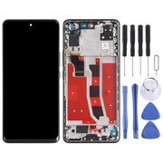 Original OLED LCD Screen for Honor V40 Lite Digitizer Full Assembly with Frame(Black)