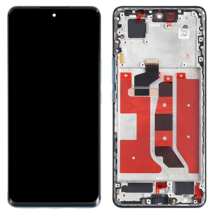 Original OLED LCD Screen for Honor 50 Digitizer Full Assembly with Frame(Green)