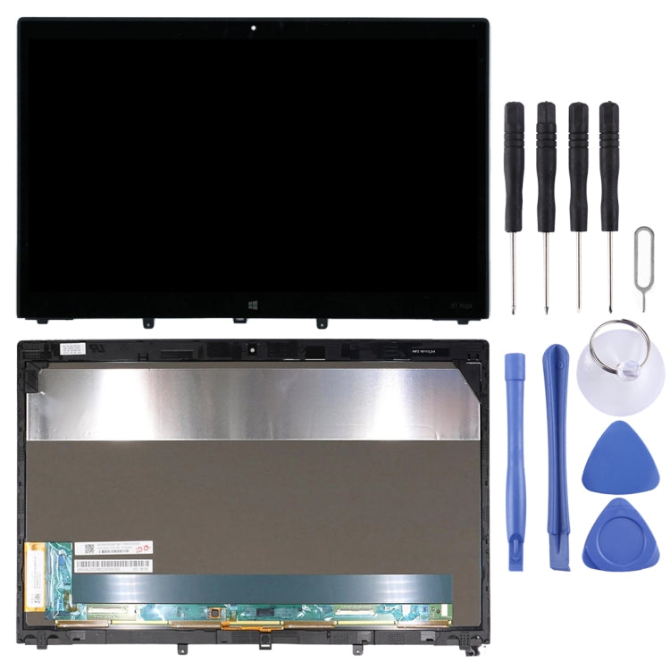 Original LCD Screen for Lenovo ThinkPad X1 Yoga 1st Gen 2nd Gen Digitizer Full Assembly with Frame (Black)
