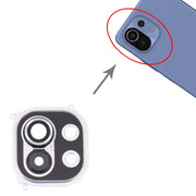 Back Camera Lens Frame for Xiaomi Mi 11 M2011K2C, M2011K2G (Silver)