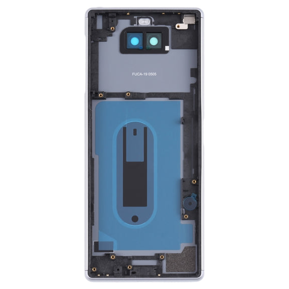 For Sony Xperia 8 Battery Back Cover with Middle Frame & Camera Lens Cover(Silver)