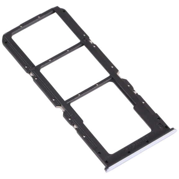 For OPPO A74 5G CPH2197 CPH2263  SIM Card Tray + SIM Card Tray + Micro SD Card Tray (Silver)