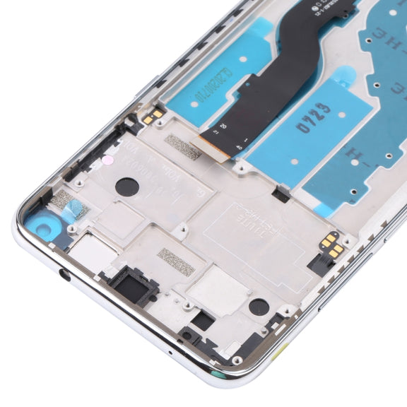 TFT LCD Screen for TCL 10L / 10 Lite T770H Digitizer Full Assembly with Frame (Silver)